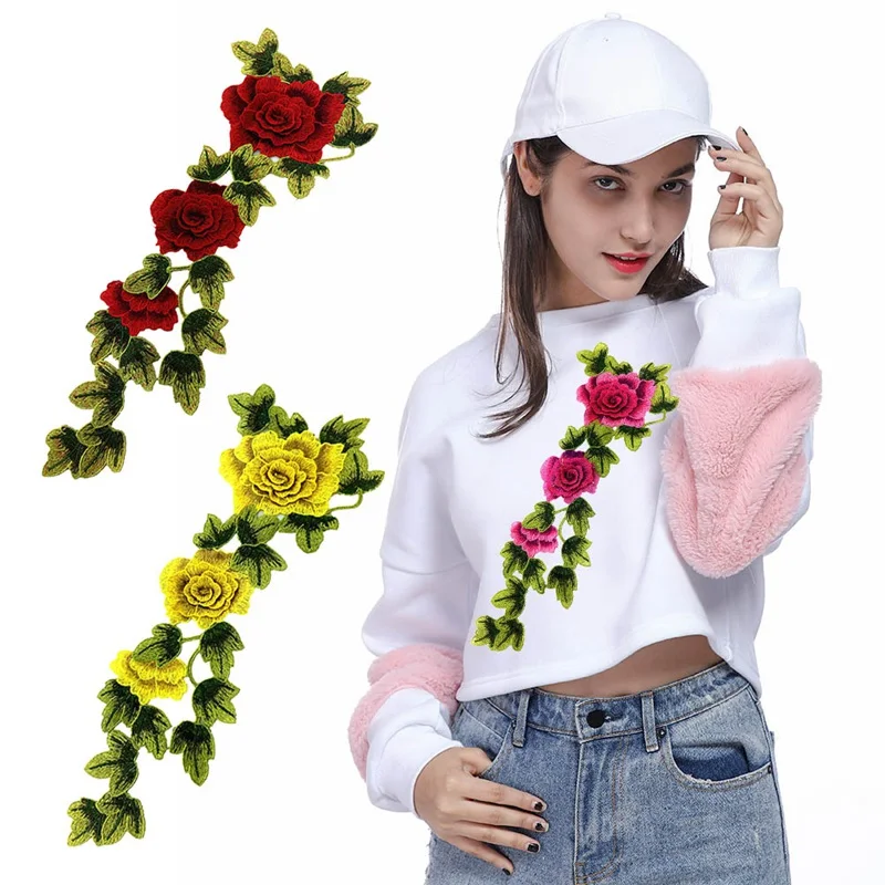 3 Colors Motif Clothes Decorated Sew on Patches Lace Fabric Rose Large Flower DIY Sewing Supplies Embroidery Applique Patches
3 Colors Motif Clothes Decorated Sew on Patches Lace Fabric Rose Large Flower DIY Sewing Supplies Embroidery Applique Patches