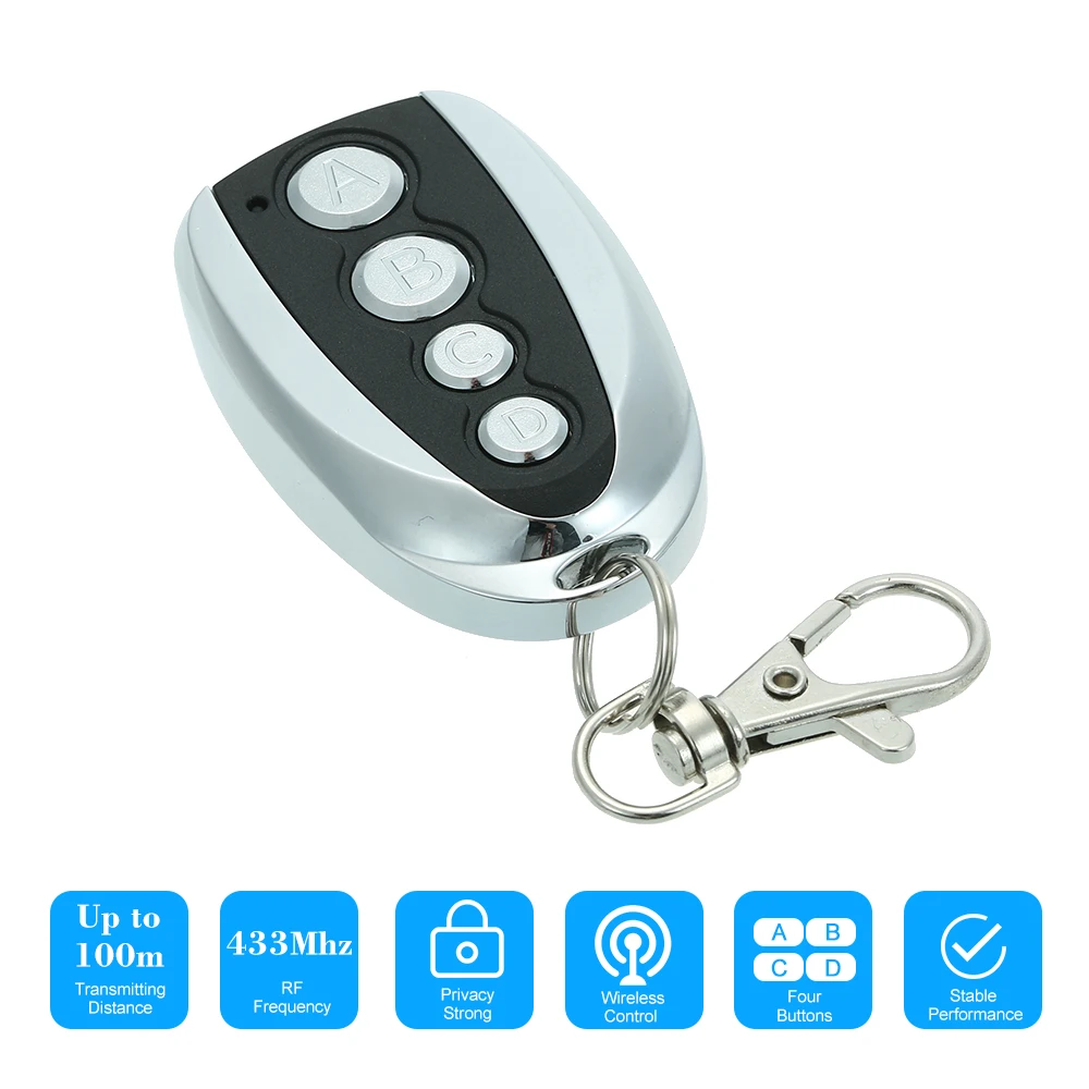 433MHz Copying Transmitter Cloning Duplicator Garage Opener Electric Garage Door Remote Control Key Fob 4 Buttons Touch Switch
433MHz Copying Transmitter Cloning Duplicator Garage Opener Electric Garage Door Remote Control Key Fob 4 Buttons Touch Switch