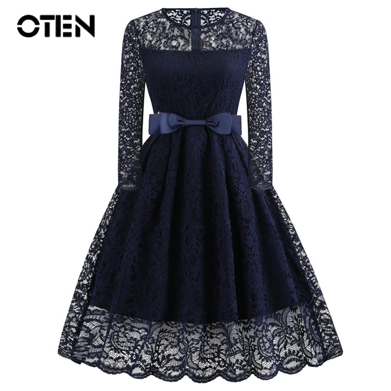 Vintage Hollow Out Elegant half Sleeve Midi Dress