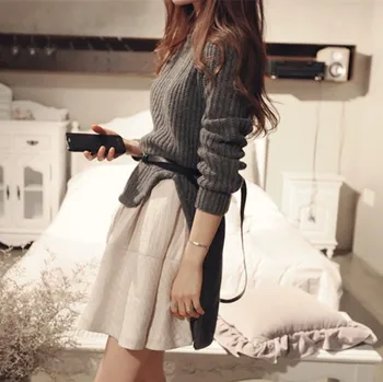 Women Fashion Front Short Back Long Sweater O-Neck Long Sleeve Irregular Back Split Gray Casual Tops Pullovers Sweaters
Women Fashion Front Short Back Long Sweater O-Neck Long Sleeve Irregular Back Split Gray Casual Tops Pullovers Sweaters