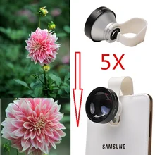 High Quality 5X Telephoto Telescope Lens With Clips Mobile Phone Camera Lenses For iphone 4 4s 5 5s 5c SE 6 6s 7 Plus cell phone
