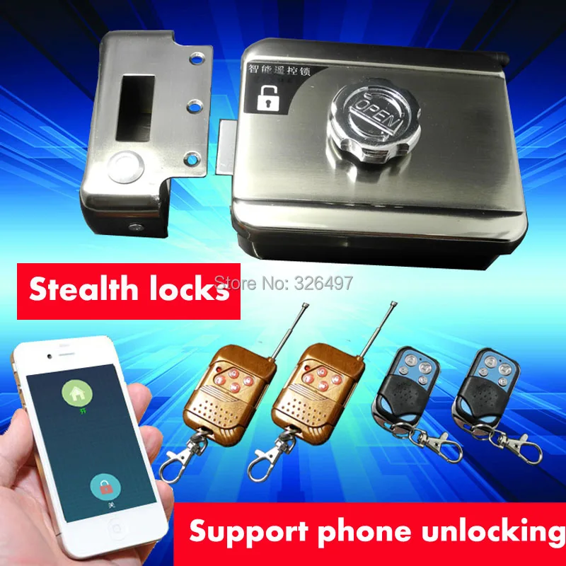 Security 4 remote controls battery stealth concealed door gate lock mounted inside backup power interface
Security 4 remote controls battery stealth concealed door gate lock mounted inside backup power interface