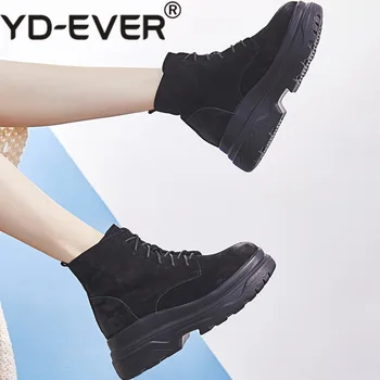 YD-EVER British Retro Ankle Boots Woman Genuine Suede Leather Autumn Breathble Female Casaul Shoes 6cm Platform Short Boots
YD-EVER British Retro Ankle Boots Woman Genuine Suede Leather Autumn Breathble Female Casaul Shoes 6cm Platform Short Boots