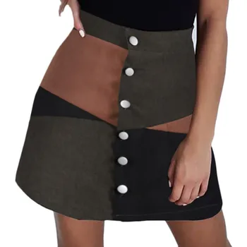 KLV New Fashion Women Casual Empire Botton A-Line Skirt Ladies Female Patchwork Color Block Short Mini Skirts Drop 2.13
KLV New Fashion Women Casual Empire Botton A-Line Skirt Ladies Female Patchwork Color Block Short Mini Skirts Drop 2.13