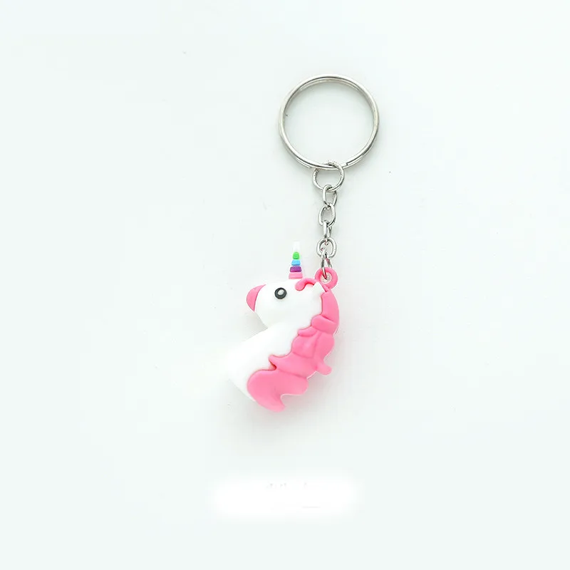 Unicorn Keychain Animal PVC Keychains Key Ring Gifts 4
