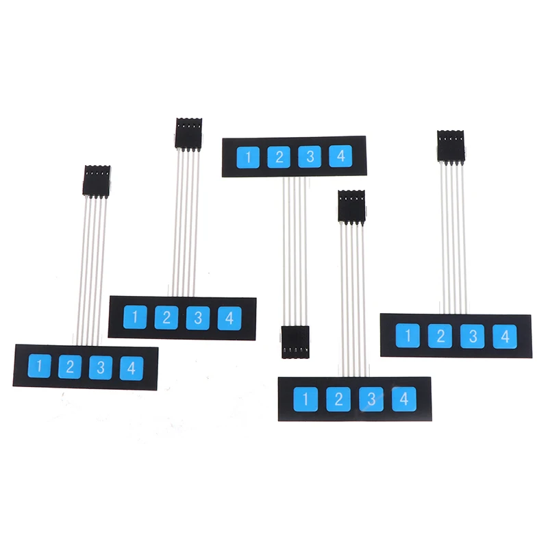 

5Pcs 1x4 Key Matrix Membrane Switch Keypad Keyboard Control Panel SCM Extended Keyboard Super Slim Controller For Arduino