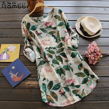 Plus Size 5XL Cotton Linen Mori Girl Dress 2019 Summer Long Sleeve Floral Print Vintage Casual Fashion Loose Dress Women Clothes
Plus Size 5XL Cotton Linen Mori Girl Dress 2019 Summer Long Sleeve Floral Print Vintage Casual Fashion Loose Dress Women Clothes