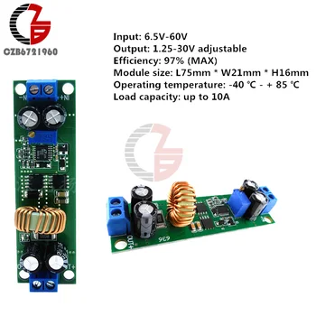DC-DC 6.5V-60V to 1.25V-30V 10A Adjustable Step Down Buck Converter Module Power Voltage Regulator Synchronous Rectification
DC-DC 6.5V-60V to 1.25V-30V 10A Adjustable Step Down Buck Converter Module Power Voltage Regulator Synchronous Rectification