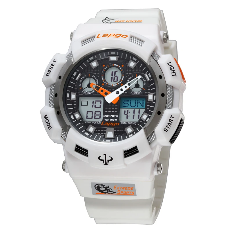 Pasnew SPORTS Watch, Dual Time Digital/Analog 100M waterproof Outdoor AWatches LED Display
Pasnew SPORTS Watch, Dual Time Digital/Analog 100M waterproof Outdoor AWatches LED Display
