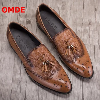OMDE British Style Soft Genuine Leather Tassel Shoes Men Fashion Pointed Toe Loafers Slip On Dress Shoes Business Casual Shoes
OMDE British Style Soft Genuine Leather Tassel Shoes Men Fashion Pointed Toe Loafers Slip On Dress Shoes Business Casual Shoes