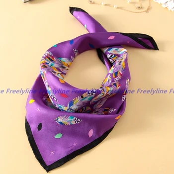Feathers Print 100% Silk Scarf Neckerchief Bandana Women Small Square Silk Scarves Wraps Autumn Winter Clothing Accessories
Feathers Print 100% Silk Scarf Neckerchief Bandana Women Small Square Silk Scarves Wraps Autumn Winter Clothing Accessories