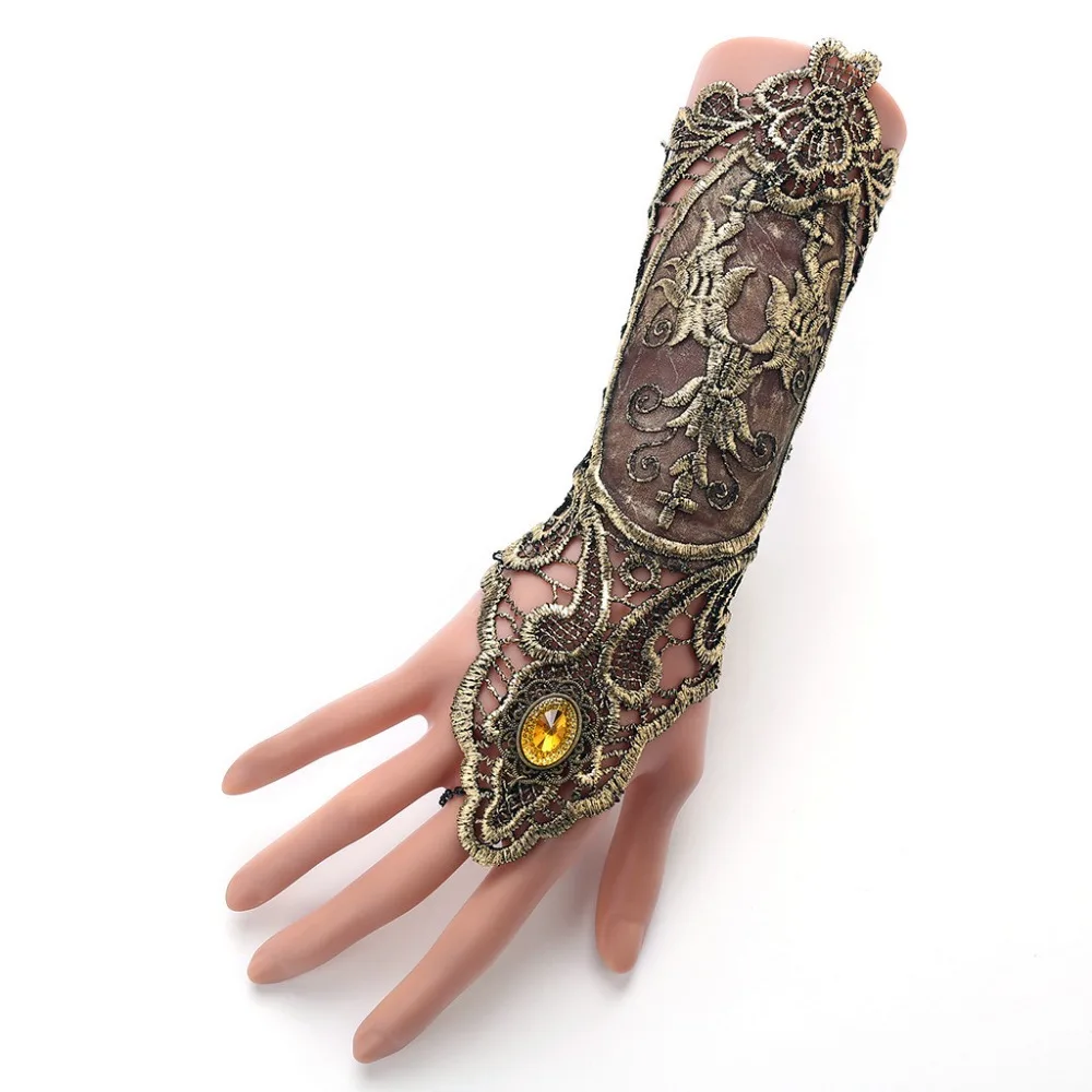 1PC Halloween Party Accerssories Women Lace Fingerless Long Gloves Lace Hollow-Out Chain Bracelet Skid Resistant Gloves Decor
1PC Halloween Party Accerssories Women Lace Fingerless Long Gloves Lace Hollow-Out Chain Bracelet Skid Resistant Gloves Decor