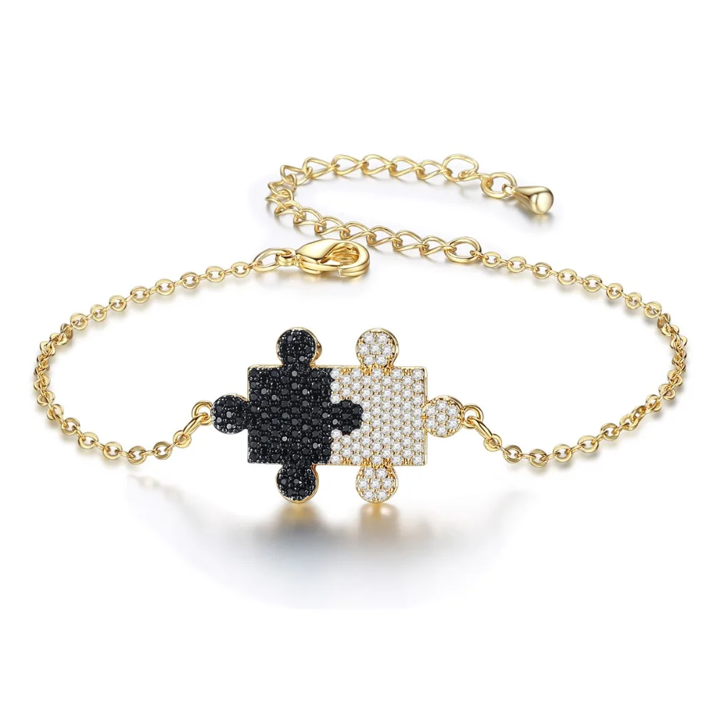 Fashion Jigsaw puzzle Bracelets&bangles for Women Paved transparent/Black Zircoina Crystal Jewelry Party Bijoux Gift
Fashion Jigsaw puzzle Bracelets&bangles for Women Paved transparent/Black Zircoina Crystal Jewelry Party Bijoux Gift