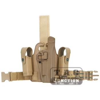 Tactical Serpa Level 2 Auto Lock Duty Right Hand Leg Thigh Quick Pistol Holster w/ 2x Magazine Pouch for Colt 1911 M1911
Tactical Serpa Level 2 Auto Lock Duty Right Hand Leg Thigh Quick Pistol Holster w/ 2x Magazine Pouch for Colt 1911 M1911