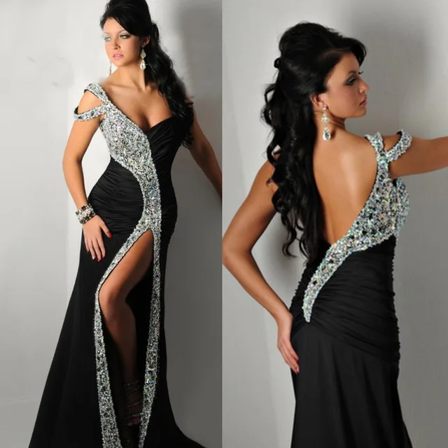 2016 Black Beading Mermaid Long Evening dresses Plus size Cap Sleeve Backless Prom Dress Vestido de noche Robe de soiree longue
2016 Black Beading Mermaid Long Evening dresses Plus size Cap Sleeve Backless Prom Dress Vestido de noche Robe de soiree longue