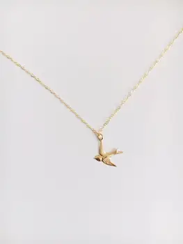 PINJEAS handmade gold filling single hole swallow pendant chokers dainty necklace minimal gift for birthday jewelry
PINJEAS handmade gold filling single hole swallow pendant chokers dainty necklace minimal gift for birthday jewelry