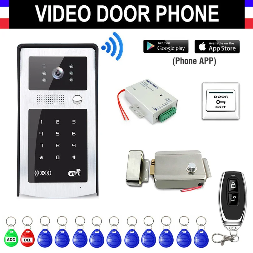 Wireless Wifi IP Digital Video doorbell Door Phone System Support RFID Keypad Remote Control Wireless Video Doorphone Intercom
Wireless Wifi IP Digital Video doorbell Door Phone System Support RFID Keypad Remote Control Wireless Video Doorphone Intercom