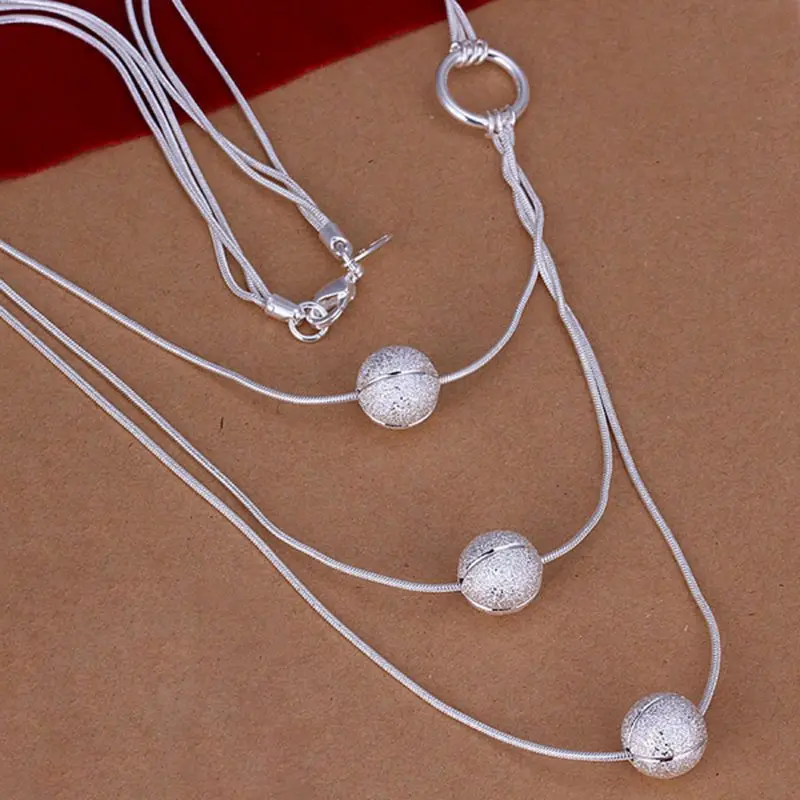 wholesale fine 925-sterling-silver necklace fashion jewelry chain 3line&beads necklaces & pendants women men collar SN187
wholesale fine 925-sterling-silver necklace fashion jewelry chain 3line&beads necklaces & pendants women men collar SN187