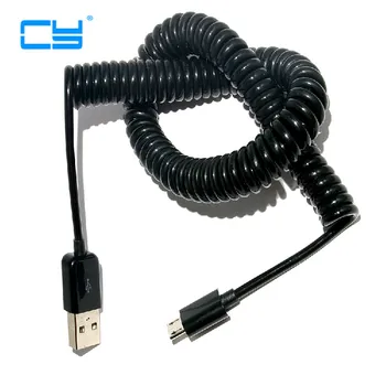 

3M/10ft Retractable 90 degree usb micro usb Cabel Charge USB to Micro USB Spring Cable Data Sync Charger Cord Coiled Cabo 1M