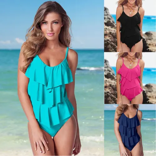 2018 Women One-Piece Swimsuits Sexy Swimwear Ruffles Style Pure Color Women Bathing Suits Padded Bra Beachwear
2018 Women One-Piece Swimsuits Sexy Swimwear Ruffles Style Pure Color Women Bathing Suits Padded Bra Beachwear