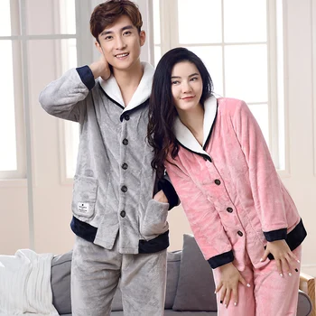 New Warm Winter Couple Pyjamas Sets Women Thick Warm Suit Soft Flannel Long Sleeve Men Soild Pants Sleepwear
New Warm Winter Couple Pyjamas Sets Women Thick Warm Suit Soft Flannel Long Sleeve Men Soild Pants Sleepwear