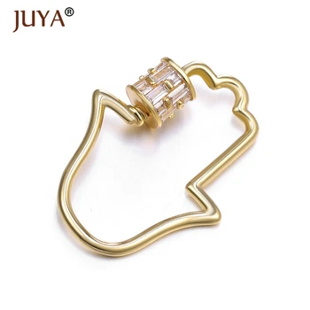 Juya Creative Zircon Crystal Spiral Clasps Hollow Hamsa Hand Charm Pendants For Making Necklaces DIY Fine Jewelry Findings
Juya Creative Zircon Crystal Spiral Clasps Hollow Hamsa Hand Charm Pendants For Making Necklaces DIY Fine Jewelry Findings