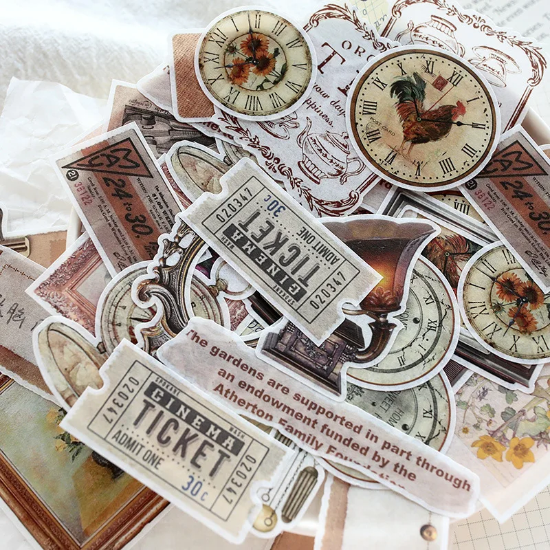 60pcs/pack Vintage objects Old Matter Raft/Retro Ticket Decoration Stickers DIY Planner Diary Scarpbooking Lable Sticker
60pcs/pack Vintage objects Old Matter Raft/Retro Ticket Decoration Stickers DIY Planner Diary Scarpbooking Lable Sticker