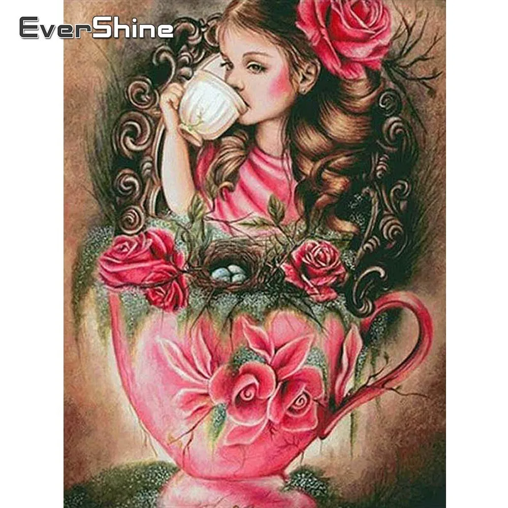EverShine Diamond Embroidery Girl 5D Full Square Diamond Painting Flowers Cross Stitch Diamond Mosaic Picture Of Rhinestones
EverShine Diamond Embroidery Girl 5D Full Square Diamond Painting Flowers Cross Stitch Diamond Mosaic Picture Of Rhinestones