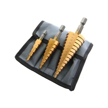 3pcs HSS Steel Large Step Cone Drill Titanium Bit Set Hole Cutter 4-12/20/32mm(Golden) 
3pcs HSS Steel Large Step Cone Drill Titanium Bit Set Hole Cutter 4-12/20/32mm(Golden)