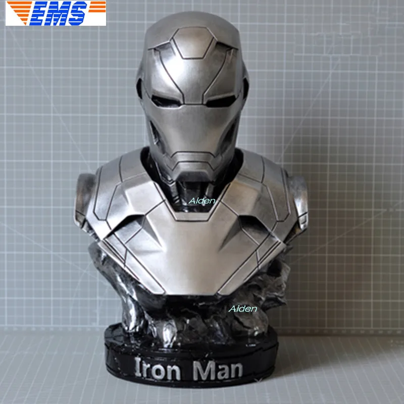 

14" Avengers Infinity War Superhero Statue Iron Man Bust Half-Length Photo Or Portrait GK Action Figure Model Toy BOX 36 CM Z435