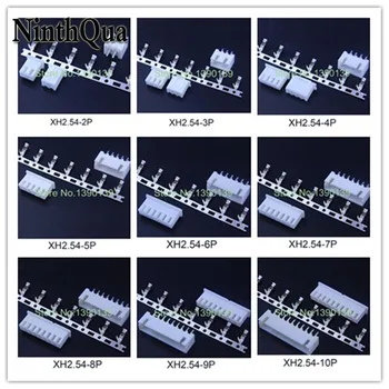 

XH2.54 2P 3P 4P 5P 6P 7P 8P 9P 10P 11P 12P 13P 14P 15P 16P Connector 2.54mm XH 180 angle Header + Housing + Terminal for PCB Car