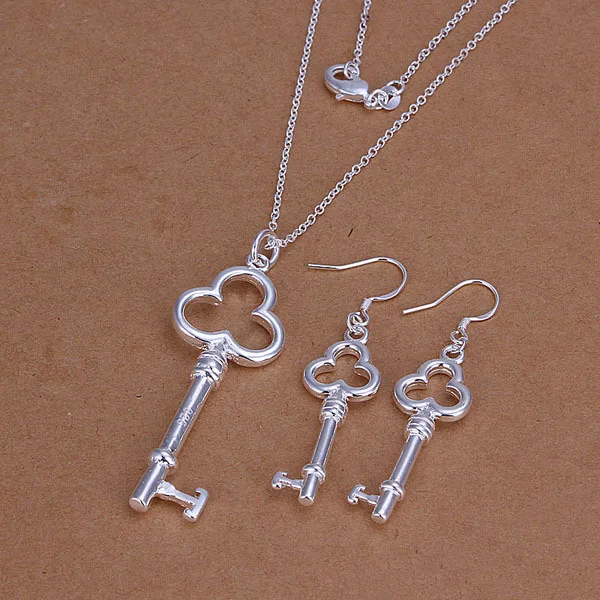 Wholesale Fashion silver jewelry women 925 Jewelry Silver Plated jewelry set,keys earrings necklace set AS200
Wholesale Fashion silver jewelry women 925 Jewelry Silver Plated jewelry set,keys earrings necklace set AS200