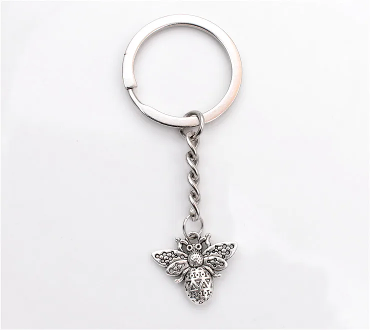 2pcs Fashion 30mm Key Ring Metal Key Chain Keychain Jewelry With Antique Silver Plated Bee 23*18mm Pendant
2pcs Fashion 30mm Key Ring Metal Key Chain Keychain Jewelry With Antique Silver Plated Bee 23*18mm Pendant