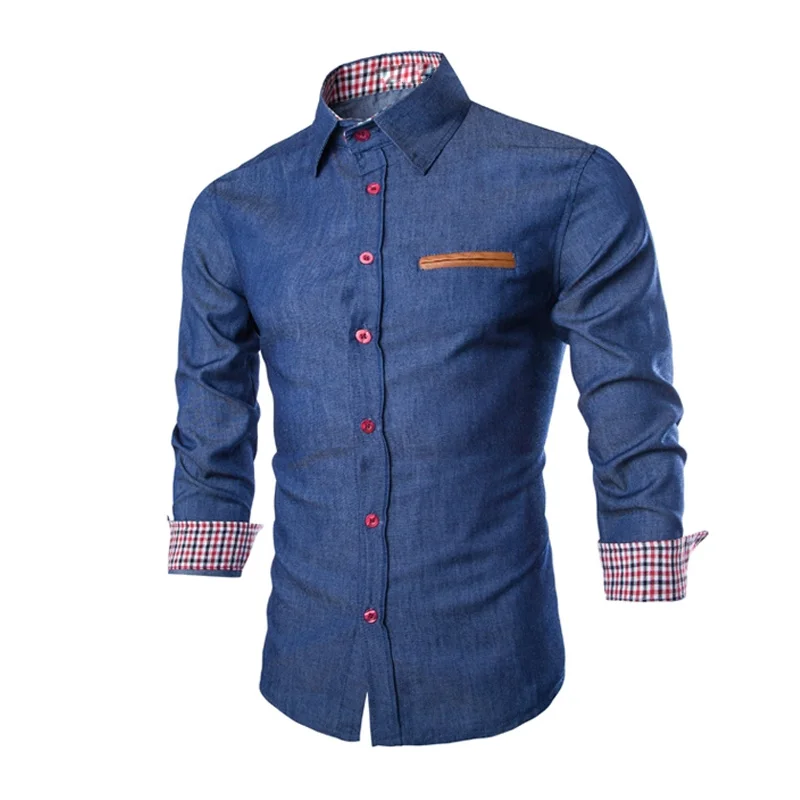 Newly Fashion Men Denim Jeans Shirt Casual Long Sleeve Slim Fit Cotton Tops Shirts VK-ING
Newly Fashion Men Denim Jeans Shirt Casual Long Sleeve Slim Fit Cotton Tops Shirts VK-ING