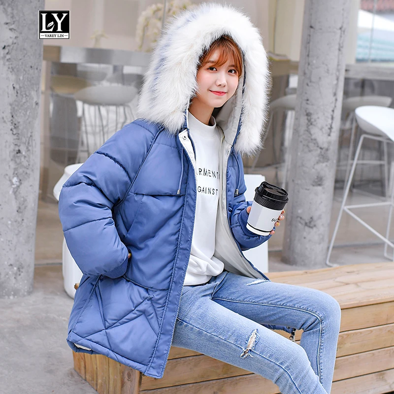 Ly Varey Lin Winter Down Cotton Medium Long Hooded Jacket Women Large Faux Fur Collar Loose Breadwear Cotton Padded Outwear
Ly Varey Lin Winter Down Cotton Medium Long Hooded Jacket Women Large Faux Fur Collar Loose Breadwear Cotton Padded Outwear