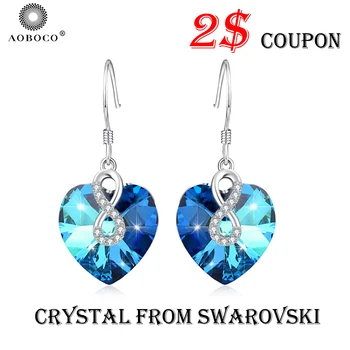AOBOCO Fine Jewerly Infinite Blue Heart Drop Earrings , Crystal From Swarovski , With Gift Boxes For Women Girl Friend Popular
AOBOCO Fine Jewerly Infinite Blue Heart Drop Earrings , Crystal From Swarovski , With Gift Boxes For Women Girl Friend Popular