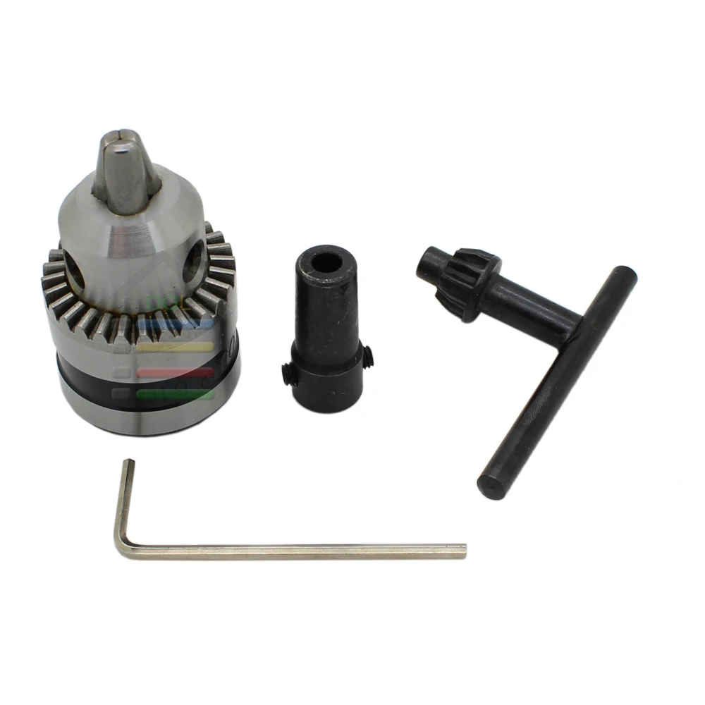 New Drill Chuck 0.6-6mm Mount B10 Taper with 5mm Connector Rod Motor Shaft Key Wrench Power Tools
New Drill Chuck 0.6-6mm Mount B10 Taper with 5mm Connector Rod Motor Shaft Key Wrench Power Tools