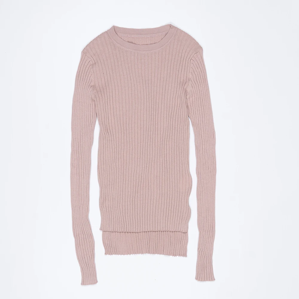 Cotton Knitted Cropped Tops Women Basic Light Weight Ribbed Tops Slits Long Sleeve Pullovers Knitwear Solid
Cotton Knitted Cropped Tops Women Basic Light Weight Ribbed Tops Slits Long Sleeve Pullovers Knitwear Solid