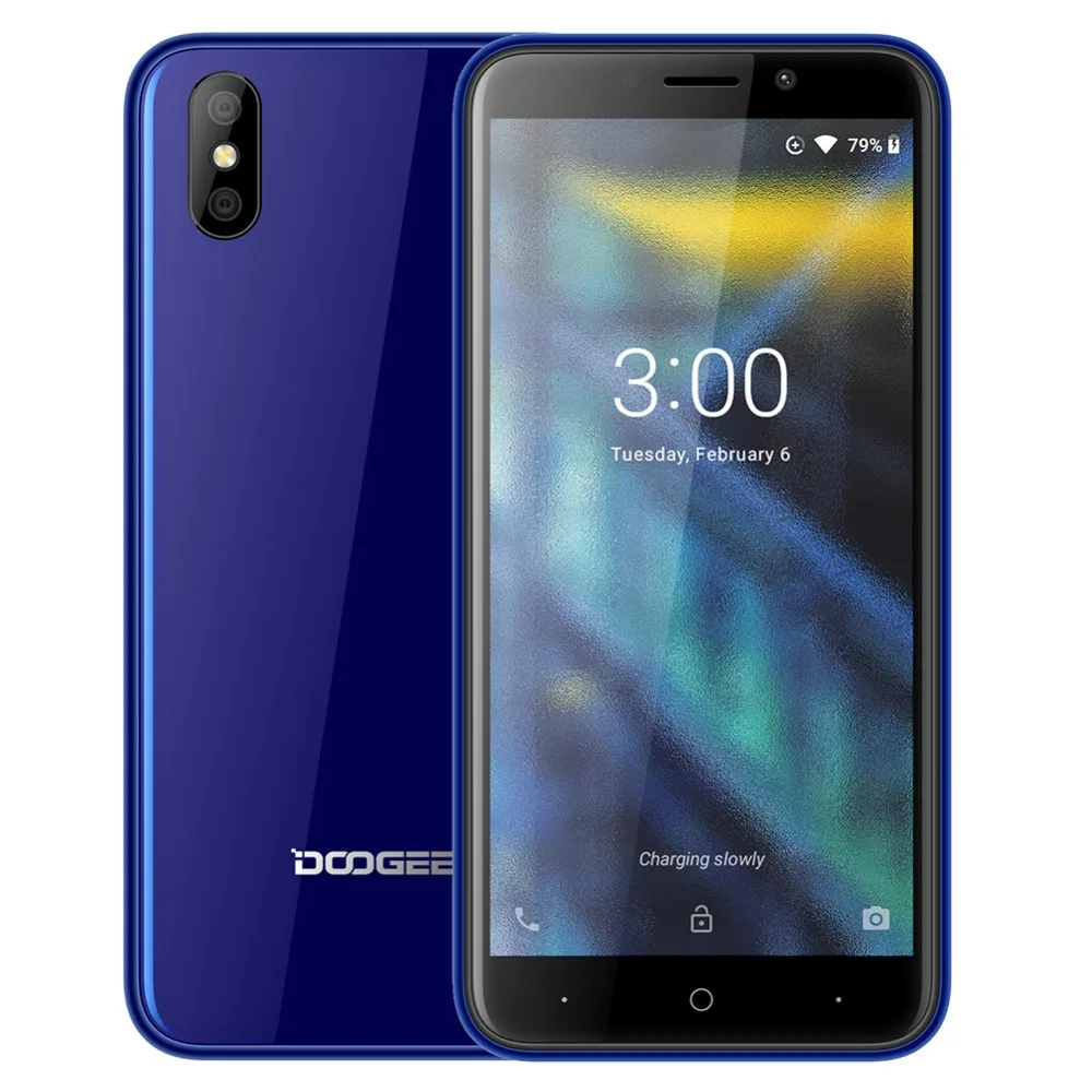 

DOOGEE X50 Smartphone Android 8.1 MTK6580M Quad Core 1GB RAM 8GB ROM 5.0" Inch 5.0+0.3MP 2000mAh 3G Dual SIM WCDMA Mobile Phone