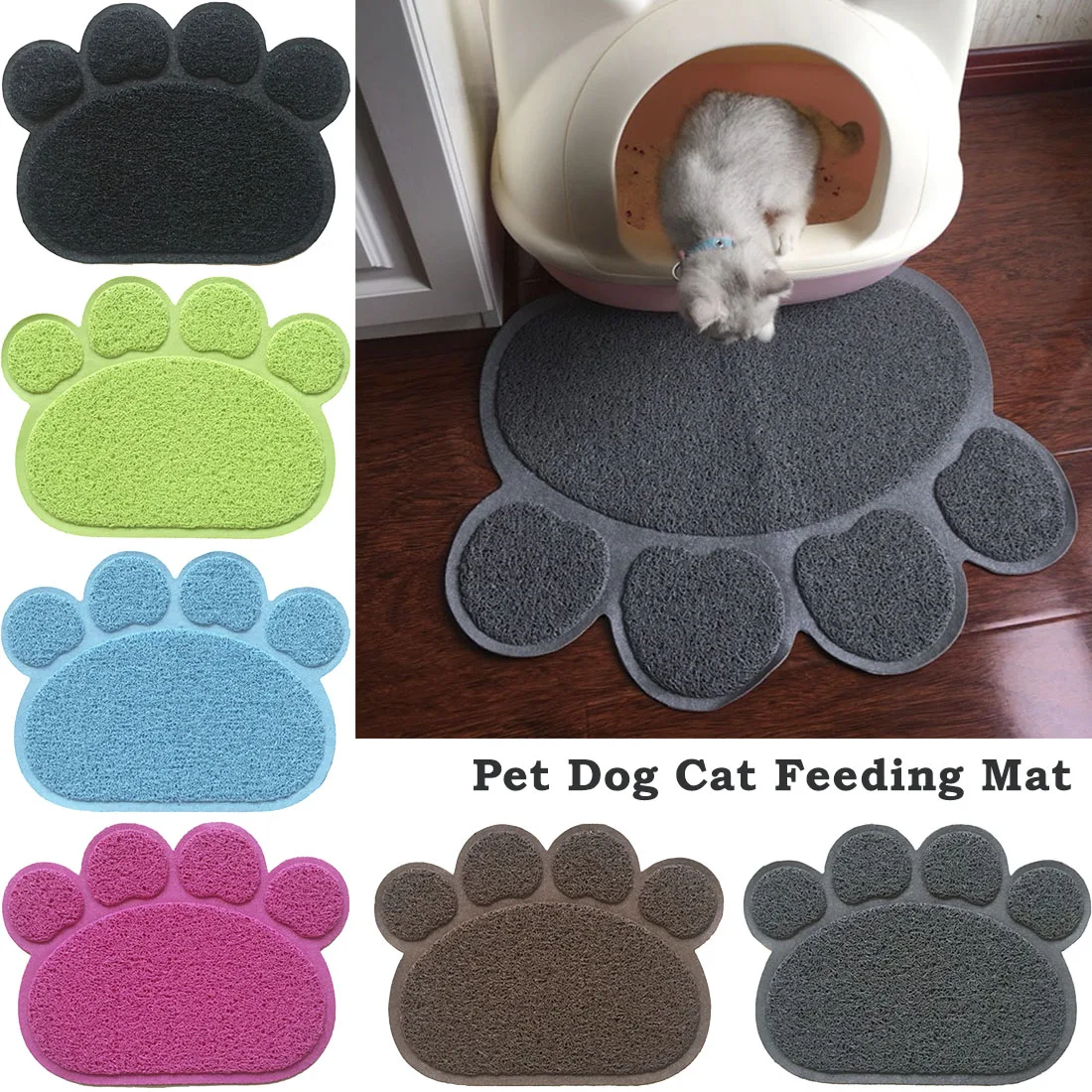 New PVC Pet Dog Cat Feeding Mat Pad Paw-shaped Non-slip Pet Dogs Cats Bowl Mat Pad Food Water Bottle Feeding Placemat
New PVC Pet Dog Cat Feeding Mat Pad Paw-shaped Non-slip Pet Dogs Cats Bowl Mat Pad Food Water Bottle Feeding Placemat