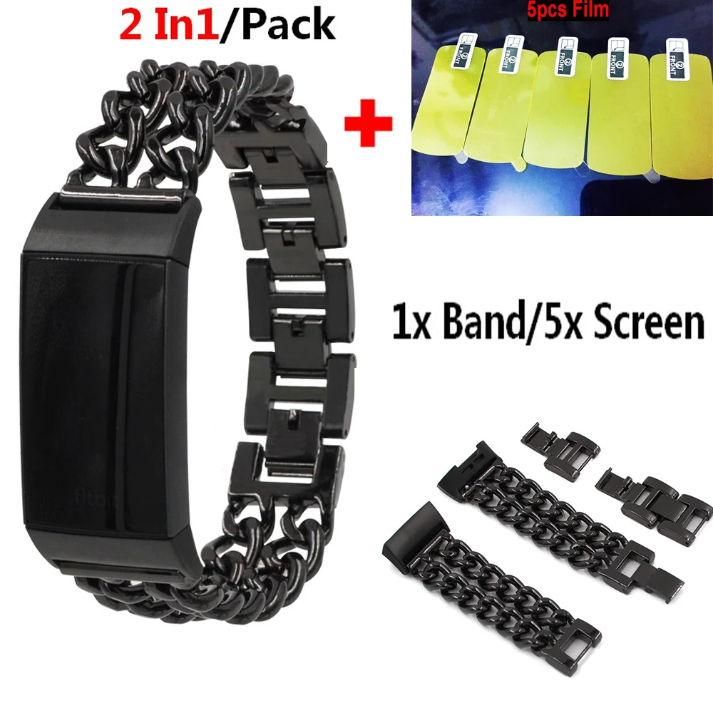 2In1 Smartband Metal Bracelet For Fitbit Charge 3 Strap Wrist Band For Fitbit Charge 3 Screen Protective film Charge 3 watchband
2In1 Smartband Metal Bracelet For Fitbit Charge 3 Strap Wrist Band For Fitbit Charge 3 Screen Protective film Charge 3 watchband