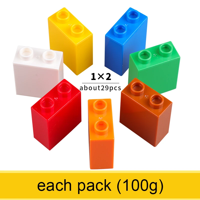 1x2 Bulk Bricks Base Building Blocks Colorful Enlighten Bricks Toys For Kid Each Pack 100g About 29 PCS
1x2 Bulk Bricks Base Building Blocks Colorful Enlighten Bricks Toys For Kid Each Pack 100g About 29 PCS