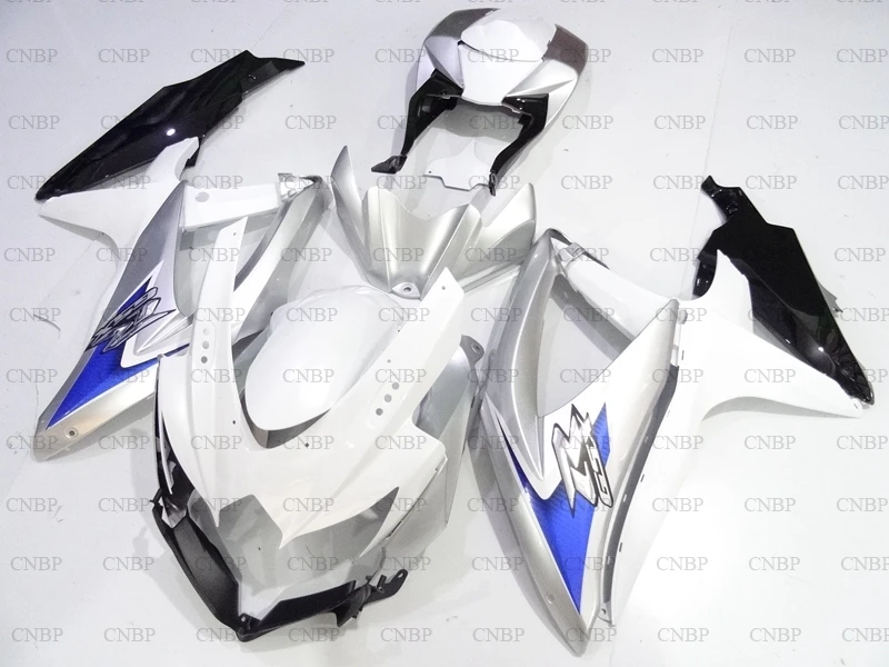 GSXR750 2008 - 2010 K8 комплекты корпусов GSXR 600 08 10 обтекатели 750 09 белый серебряный