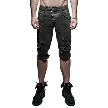 Punk Rock Men Slim Short Pants Steampunk Casual Shorts Rivet Sequined Washed Old Spring Cotton Shorts
Punk Rock Men Slim Short Pants Steampunk Casual Shorts Rivet Sequined Washed Old Spring Cotton Shorts