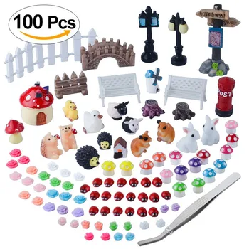 100PCS Miniature Ornaments Kit For DIY Fairy Garden Dollhouse Decoration Resin Crafts Home Decoration DIY Ornament Toys
100PCS Miniature Ornaments Kit For DIY Fairy Garden Dollhouse Decoration Resin Crafts Home Decoration DIY Ornament Toys