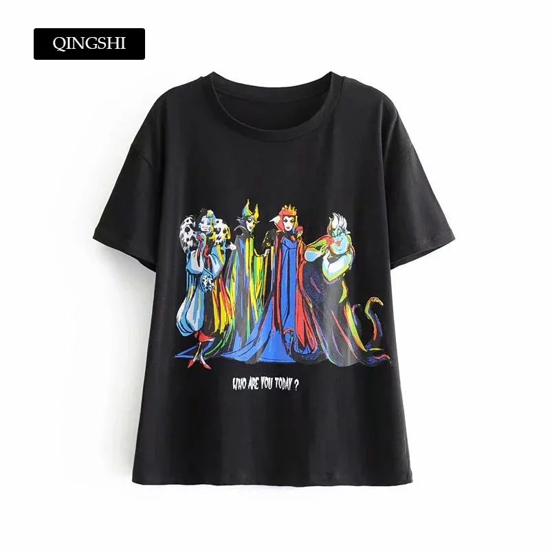 Women 2019 Summer T Shirts Floral Casual Clothing Short Sleeve O Neck Tops Cartoon Snow White Top Tees Black
Women 2019 Summer T Shirts Floral Casual Clothing Short Sleeve O Neck Tops Cartoon Snow White Top Tees Black