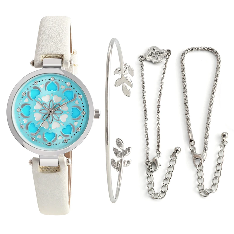 Luxury Brand Women Watches Gift Set Jewelry Personality Romantic WristWatch Leather Rhinestone Designer Ladies Clock
Luxury Brand Women Watches Gift Set Jewelry Personality Romantic WristWatch Leather Rhinestone Designer Ladies Clock