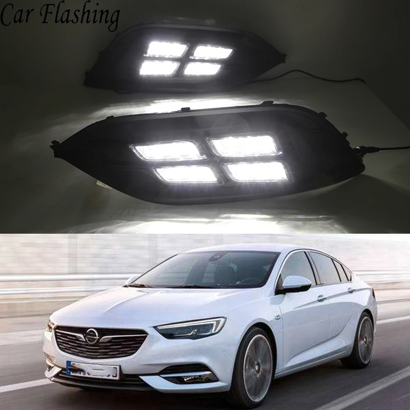 Car Flashing 1Pair DRL For Opel Insignia Grand Sport 2017 2018 Daylight Car LED DRL Daytime Running Lights Fog head Lamp cover
Car Flashing 1Pair DRL For Opel Insignia Grand Sport 2017 2018 Daylight Car LED DRL Daytime Running Lights Fog head Lamp cover
