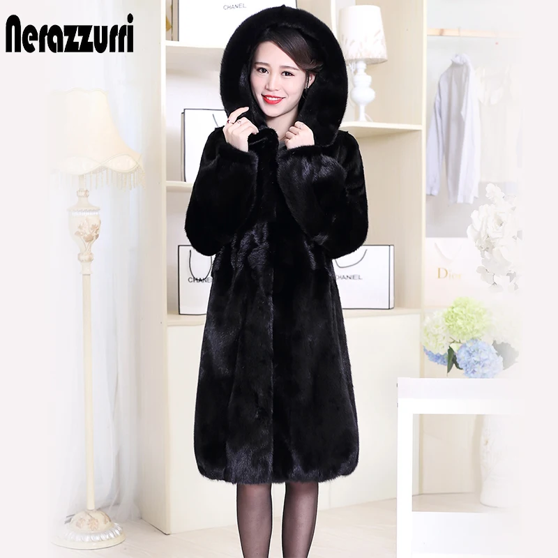 Nerazzurri Real Mink Fur Coat Women 2019 Long Sleeve Withstring Hooded Black Nature Fur Jacket Overcoat Plus Size 4xl5xl 6xl 7xl
Nerazzurri Real Mink Fur Coat Women 2019 Long Sleeve Withstring Hooded Black Nature Fur Jacket Overcoat Plus Size 4xl5xl 6xl 7xl