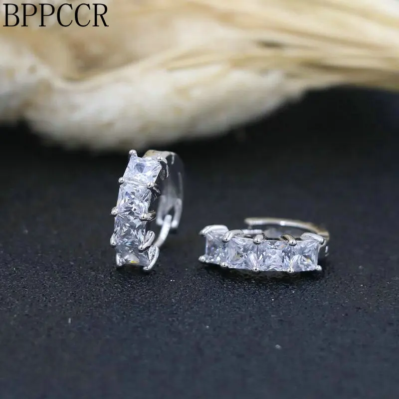 BPPCCR Elegant White Crystal Zircon AAA Earrings For Women Rhinestone Silver Color Bridal Hoop Earring Pendientes Jewelry
BPPCCR Elegant White Crystal Zircon AAA Earrings For Women Rhinestone Silver Color Bridal Hoop Earring Pendientes Jewelry